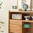 Wicker Modern Round Accent Cabinet