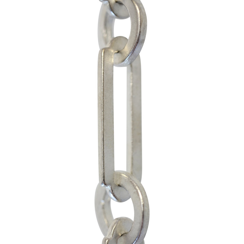 Rectangle Linked Chain, Matte Silver