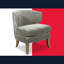 Fauteuil demi-tonneau à oreilles avec pieds en bois vieilli Tommy Hilfiger Swansea-714873718