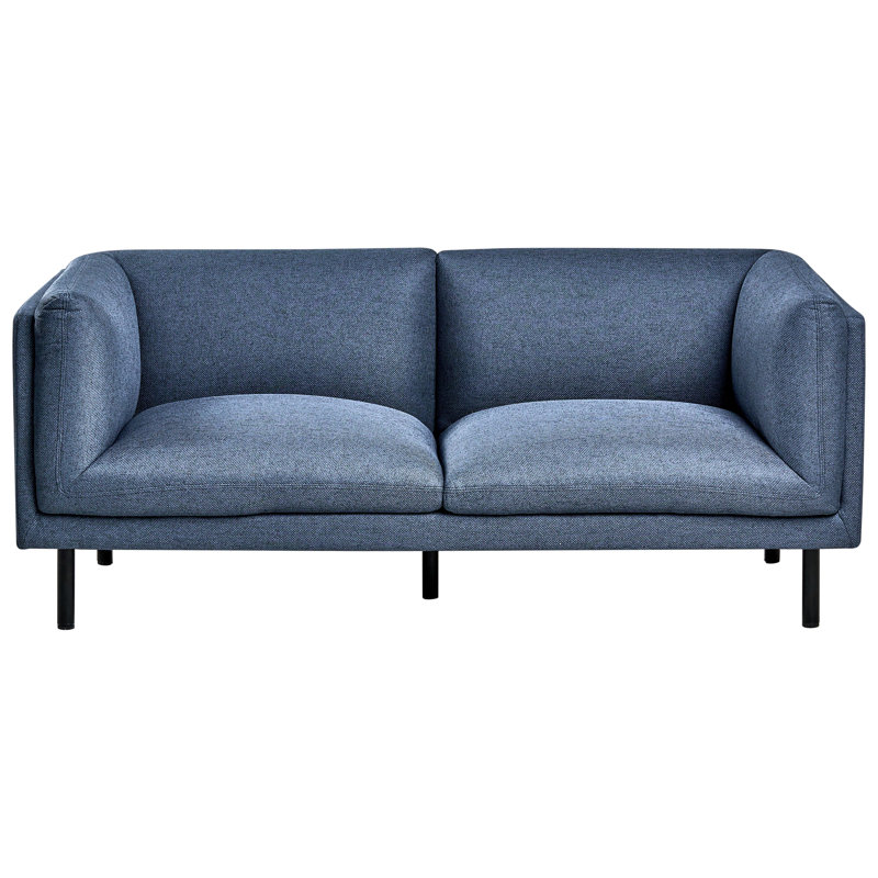 Sofa Suhayma Fabric, 2, Dark Blue Polyester, 76cm H x 180cm W x 84cm D