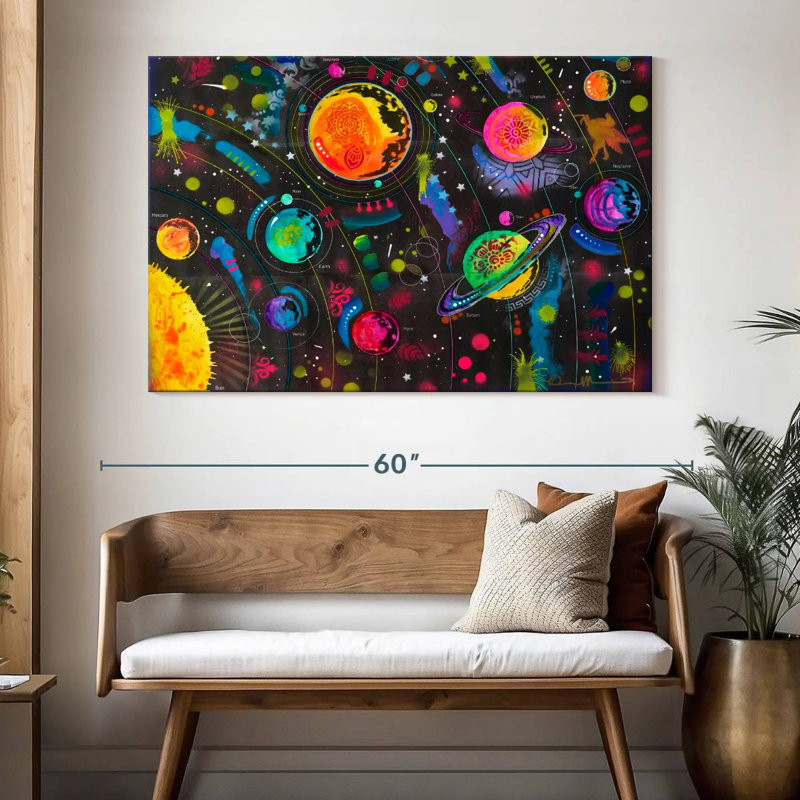 Système solaire coloré Oberle, H 34 po x l 51 po