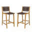 Ensemble de 2 tabourets de bar en bois d'acacia