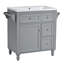 Meuble-lavabo avec lavabo, armoire de salle de bain avec 2 tiroirs et rangement basculant, conception de lavabo simple moderne-1482383971