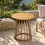 Table de salle à manger d'extérieur ronde en bois d'acacia, table de bistro ronde