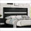 Cadre de lit grand format en bois massif avec rangement à panneau noir contemporain pour la chambre principale