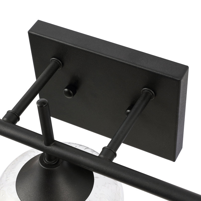 Farfan 3 - Light Dimmable Vanity Light, Black, Clear Seeded