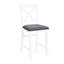 Ensemble de table de salle à manger à hauteur de comptoir 5 pièces, table classique en bois gris et blanc avec 4 chaises, conception compacte pour 4 petites cuisines et salles à manger