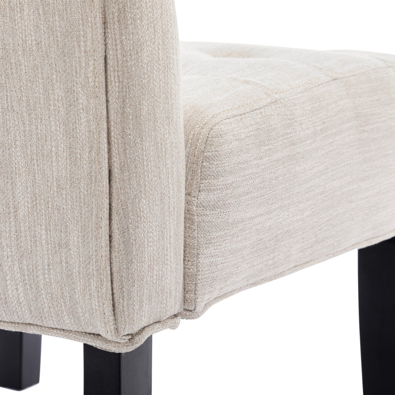 Chaise d'appoint de 2 personnes - siège en tissu beige avec design classique et fabrication stable en bois pour les chaises de patio