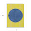 Tapis extérieur lavable rayé jaune et bleu 10 pi x 14 pi