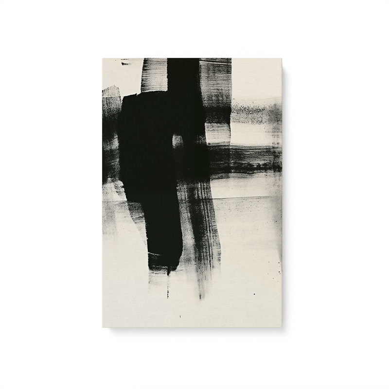 Impression sur toile gris anthracite Whisper III, Toile tendue, H 30 po x l 20 po x P 1,25 po