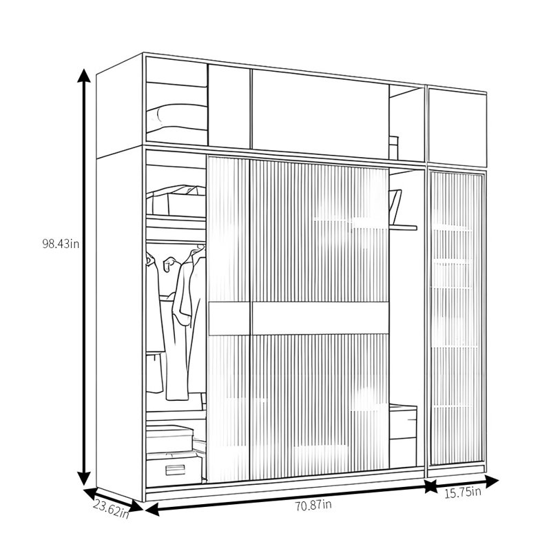 Adelson, 98" H x 87" W x 24" D