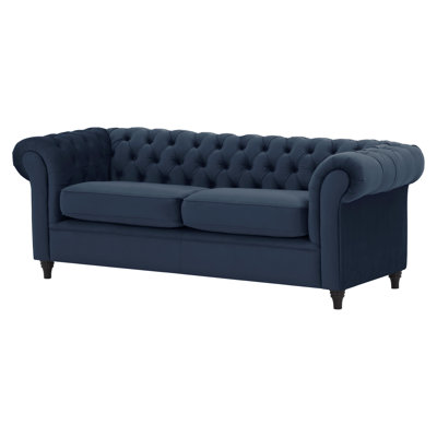 Burks 3 Seater Velvet Sofa