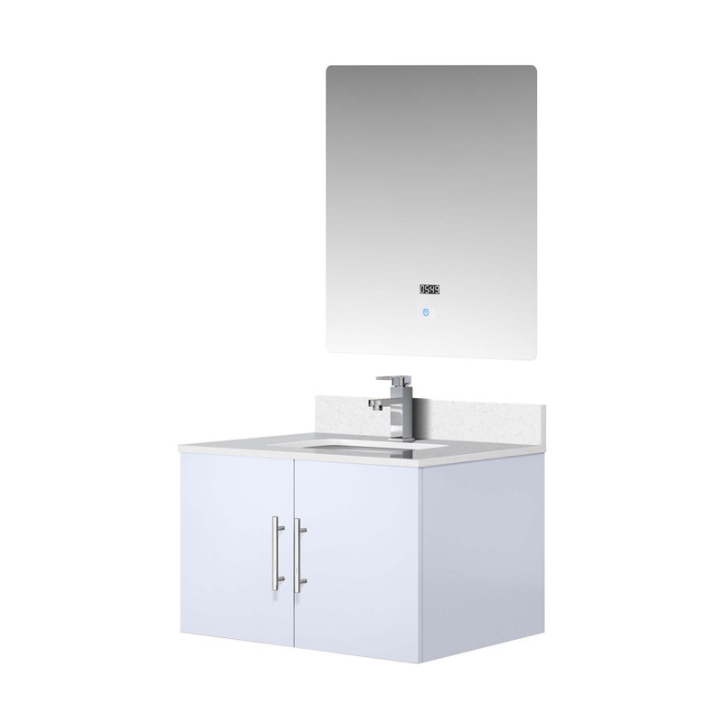 Ensemble de meuble-lavabo avec robinet et miroir DEL