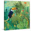 «Toucans and Flowers» par Evelia, reproduction d'art sur toile tendue-17215292
