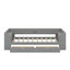 Lit de jour simple avec tiroirs, tablettes et station de charge-114344416