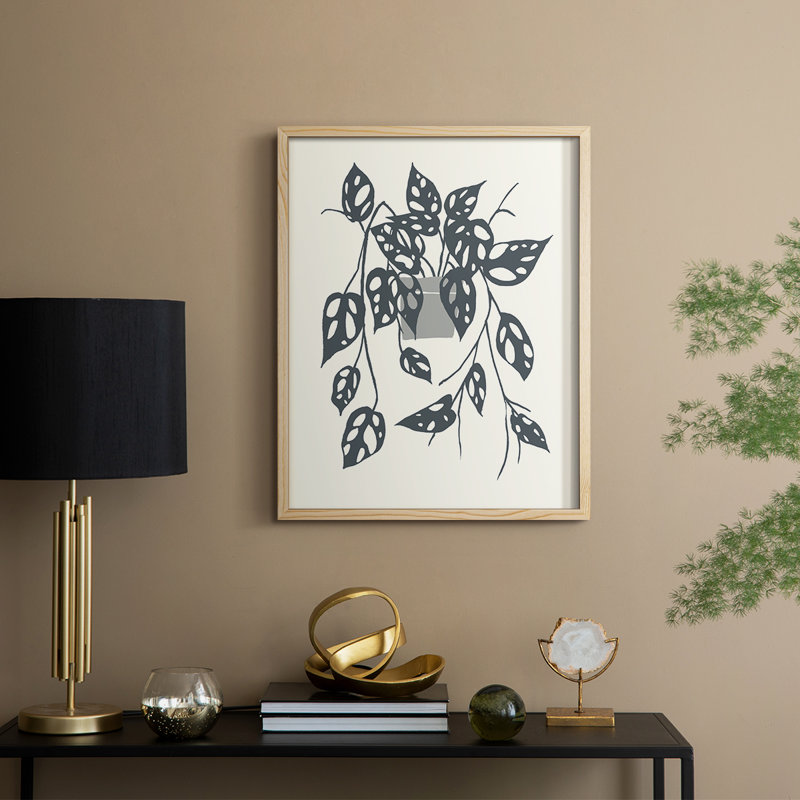 «Growing Leaves», reproduction encadrée en bois massif, Naturel, H 11 po x l 9 po