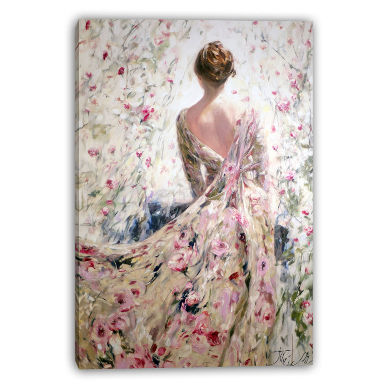 Art mural sur toile Whispering Floral Elegance, H 40 po x l 30 po x P 1,5 po
