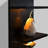 5 Tier Wall Shelves With LED Light, Vertical Column Shelf Floating Storage Home Decor Organizer Tall Tower Design Utility Shelf (Black)