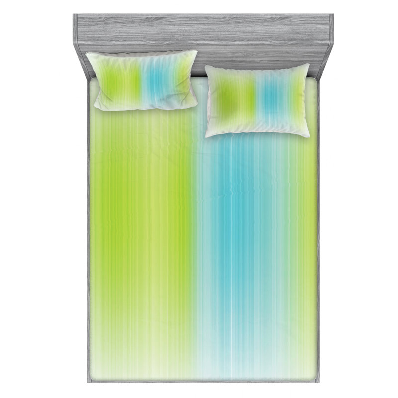 Microfiber Striped Sheet Set, Full Sheet Set + Fitted Sheet + 2 Pillowcases
