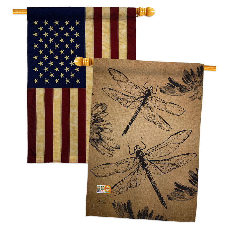 Double Sided 40'' H x 28'' W Polyester House Flag