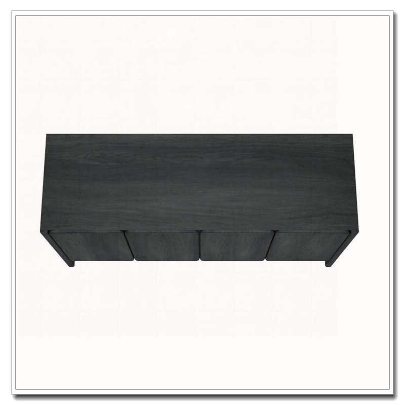 Armoire 4 portes avec rangement, Gris