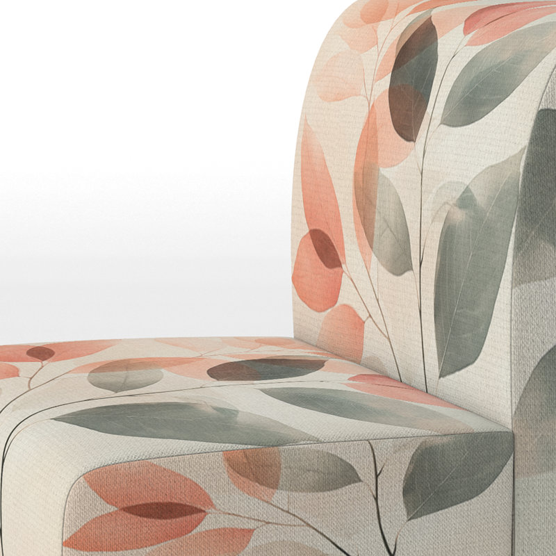 Fauteuil de chambre Abstract Botanicals, Pantoufle sans accoudoirs