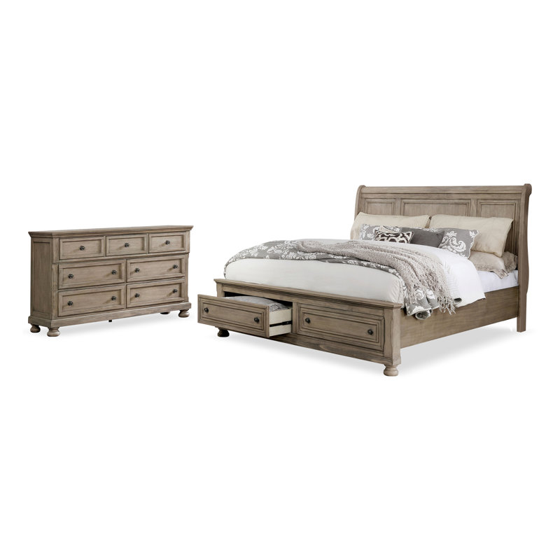 Ikko Bedroom Set, California King, 2 Pcs: Bed, Dresser