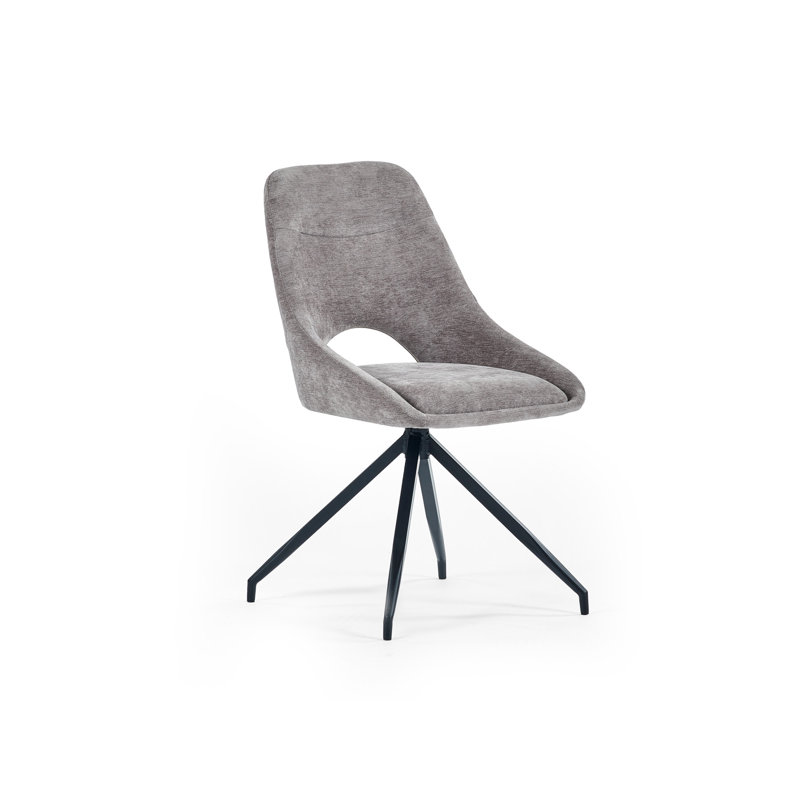 Jonah 49cm H Upholstered Upholstered Back Side Chair, Grey