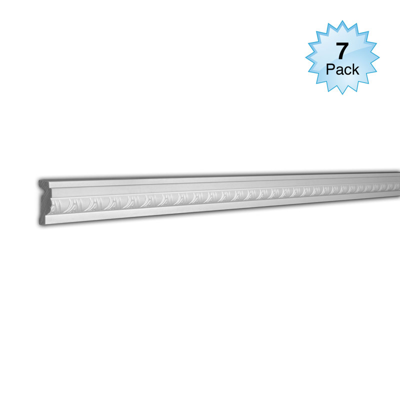 2 in x 5/8 in x 96 in Egg and Dart Recycled Polystyrene Panel Moulding Pro Pack 56 LF