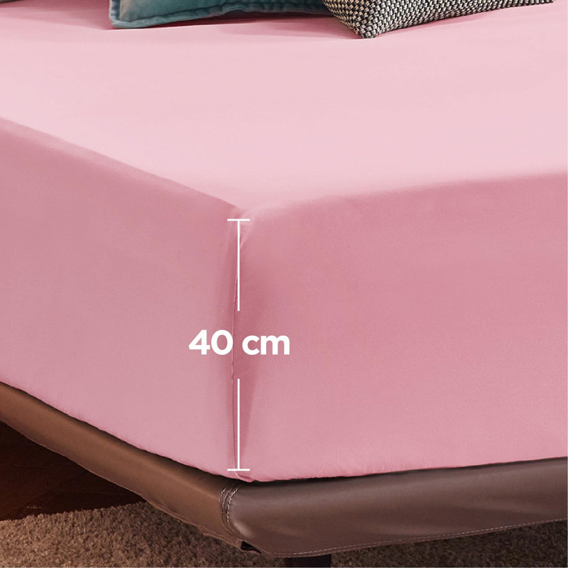 Bedsure Fitted Sheet Deep - Bed Sheets Extra Deep Pocket made of Soft Brushed Microfiber for Bed, Double (4'6) Fitted Sheet