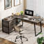 L-Shaped Metal Base Computer Desk-837402323