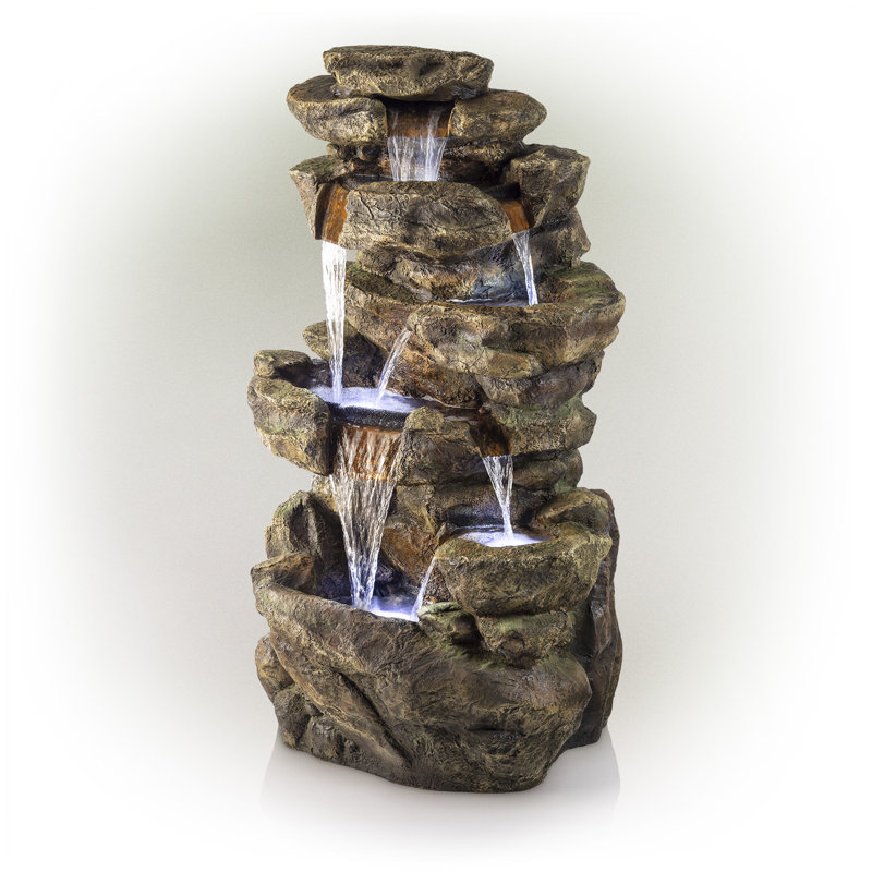 Outdoor Floor Fountain with Lights