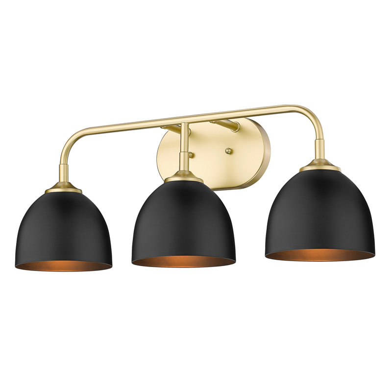 Ringwood 3 - Light Dimmable Vanity Light, Matte Black, Olympic Gold