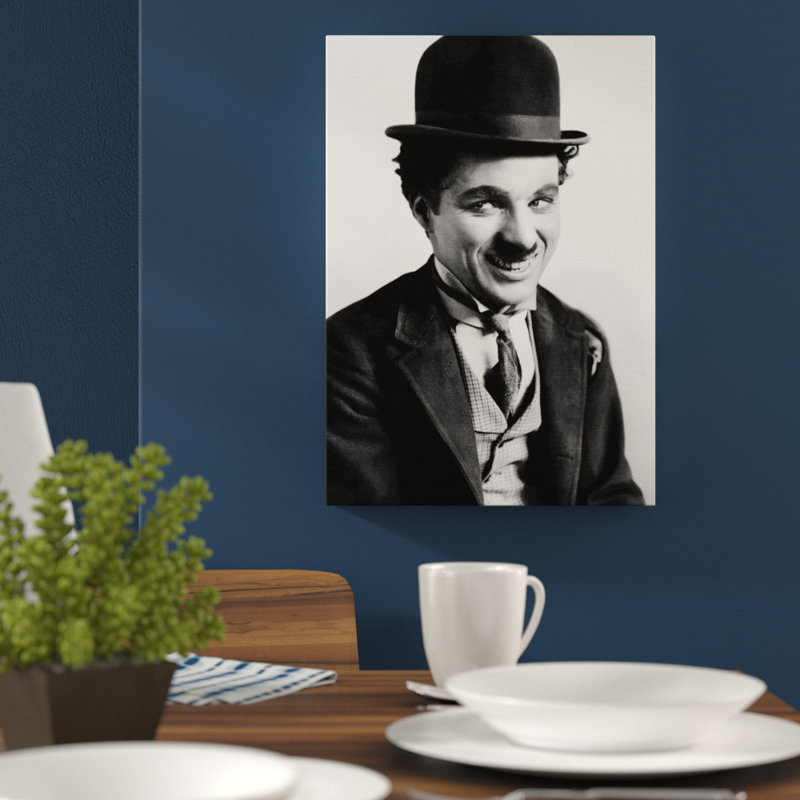 Charlie Chaplin Wrapped Canvas Print, 50cm H x 35cm W