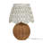 Rattan Table Lamp with Pleated Fabric Shade-1384491463