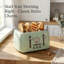 Grille-pain à 4 tranches en acier inoxydable avec fentes de 1,6 po de largeur, grille-pain Bagel rétro avec 6 niveaux de brunissement, dégivrage / bagel / annulation, plateau à miettes amovible-124802730