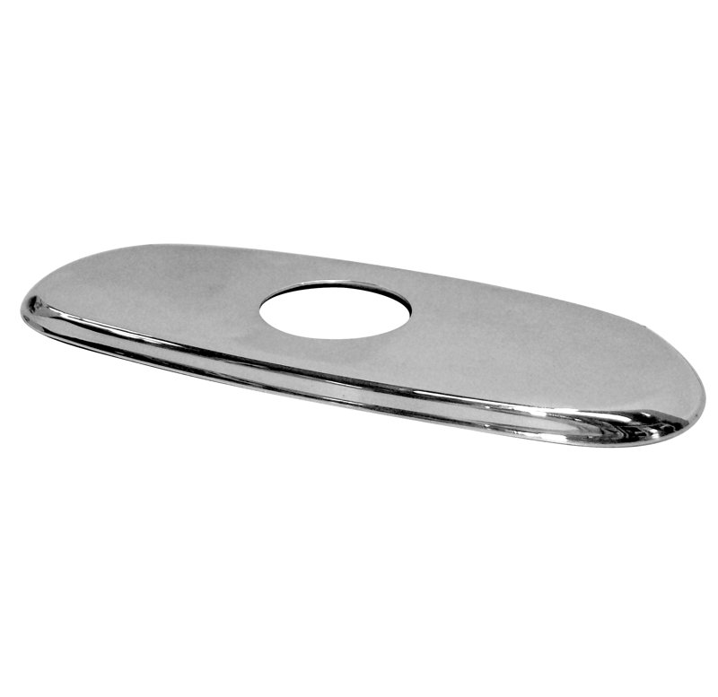 8" Kitchen Sink Faucet Deck Plate, Polished Chrome
