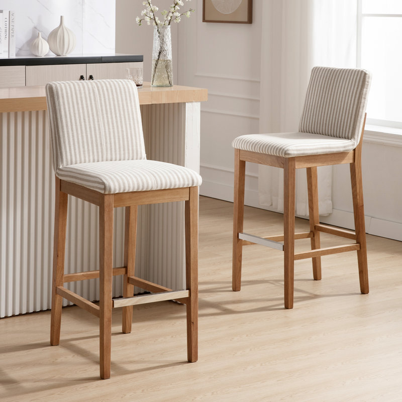 Braschi 30'' Stool, Khaki Stripe