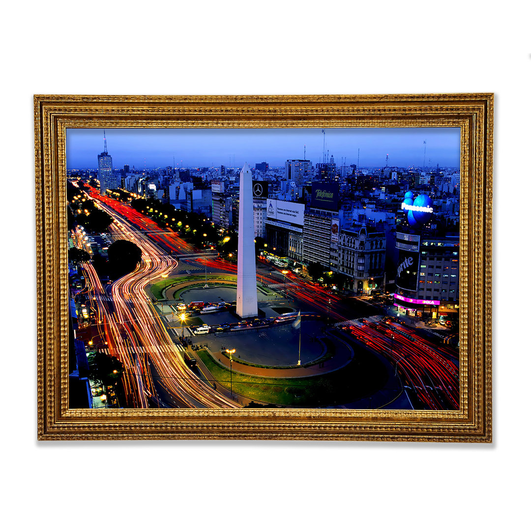 Paris Roads At Night - Einzelne Bilderrahmen Kunstdrucke