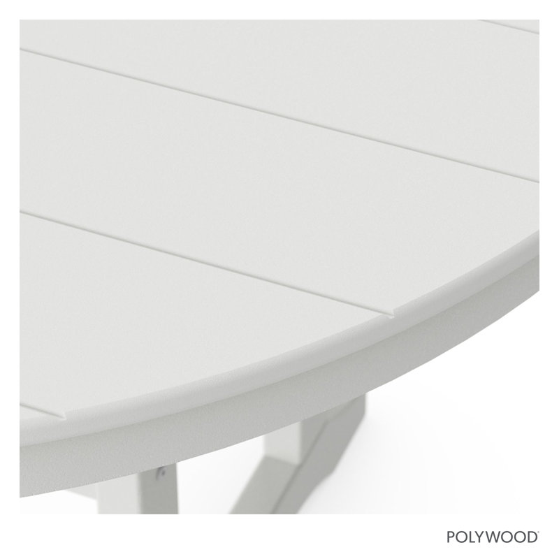 Table de salle à manger POLYWOOD, Blanc, 48 po