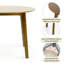 Ensemble de table de salle à manger 3 pièces, 2 chaises d'appoint en bois massif de style classique avec table de salle à manger ronde, ensemble de cuisine, coussins en cuir de polyuréthane de taille moyenne-1541611075-1541611074