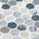 Spectrum Vibrant Hexagon Recycled Glass Mosaic Tile