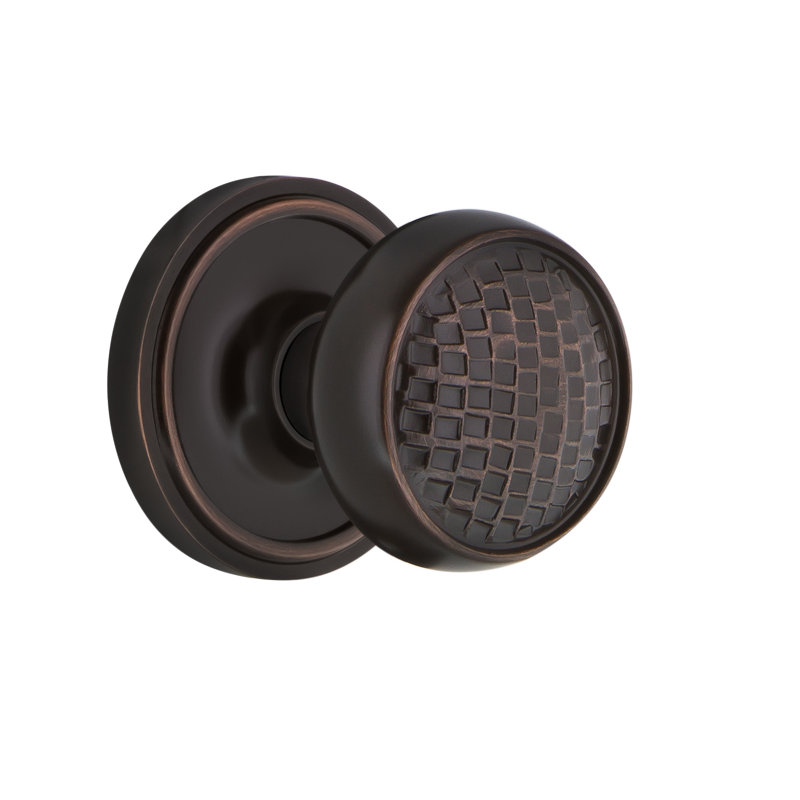 Classic Rosette with Craftsman Door Knob, Timeless Bronze, 2-3/8"