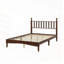 Lit plateforme double en bois pleine grandeur avec tête de lit en forme de gourde, style rétro avec support en lattes de bois pour un sommeil élégant et durable-1373973315-1373973324