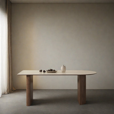 Household moden cave rock slab dining table