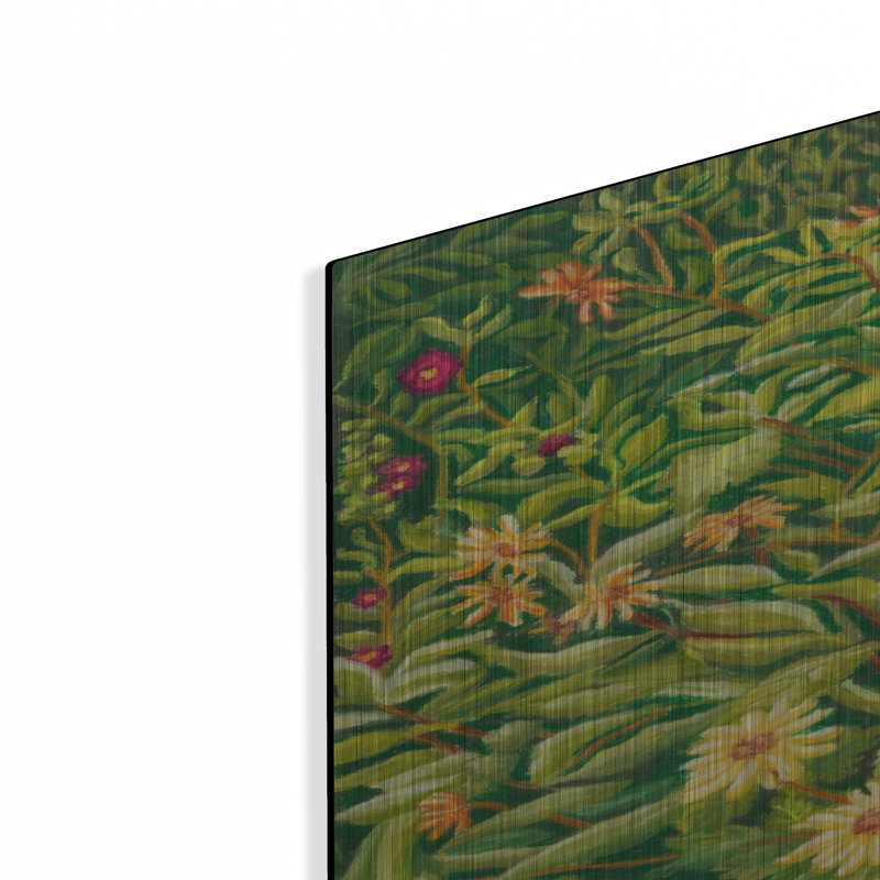 Art mural en métal «Tapisserie Asters» par Andrea Strongwater, Winston Porter, H 36 po x l 24 po