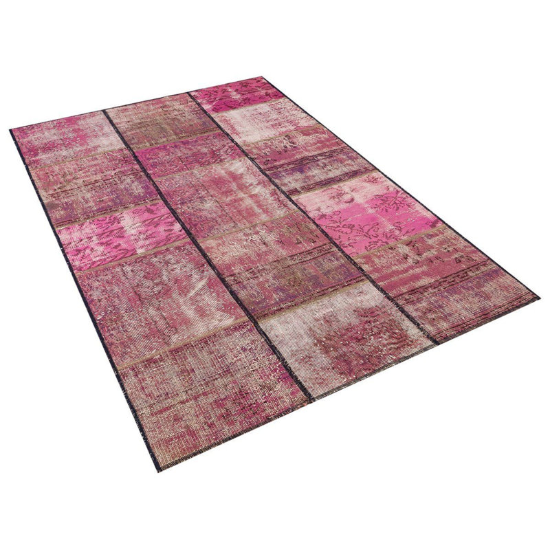 Tapis rose moderne fabriqué à la main Modern