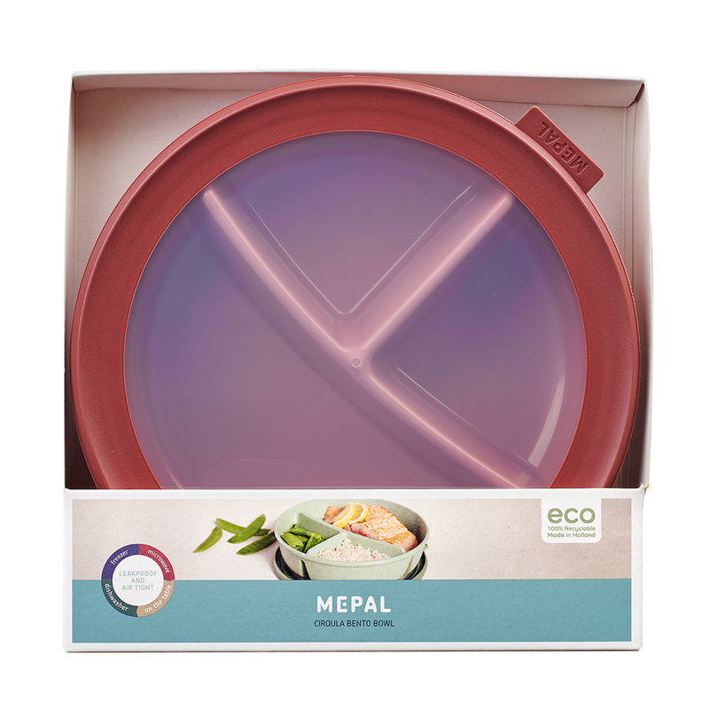 Cirqula Bento Bowl 250+250+500ml - Vivid Mauve