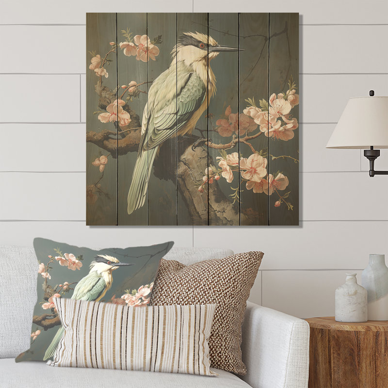 «Hummingbird Jade Journey II - Colibri» sur bois, H 15 po x l 15 po