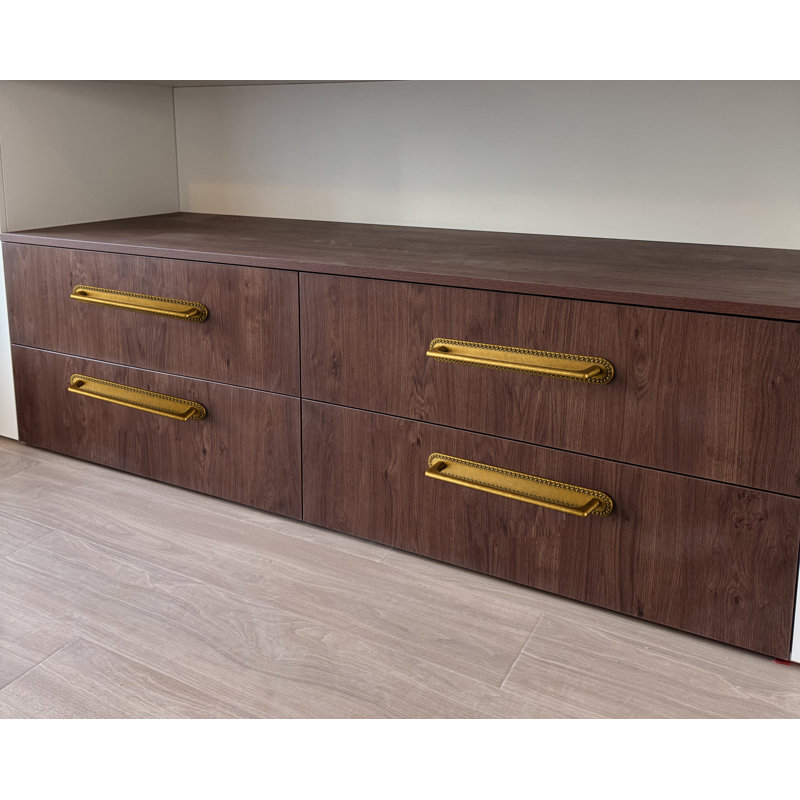 Classical Cabinet Bar Pull With Backplate Multipack, 7 5/6", Antique Brass